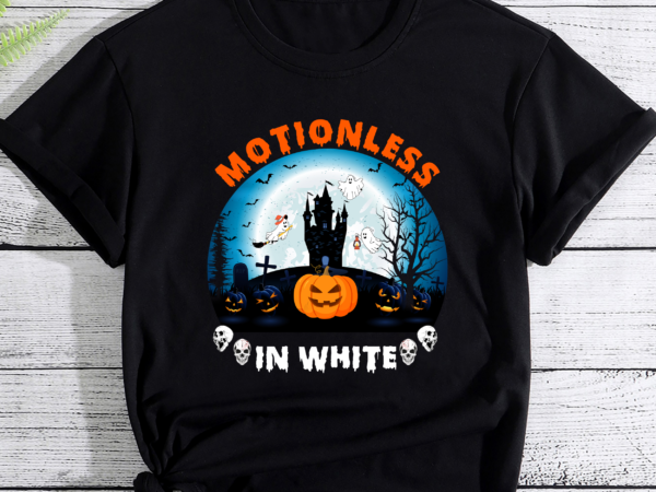 Halloween pumpkin scary funny motionlesses in white pc graphic t shirt