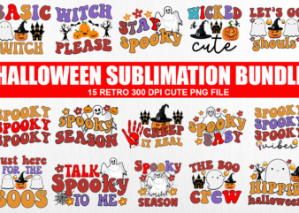 Halloween Sublimation Png Bundle,Halloween Sublimation T-Shirt Design