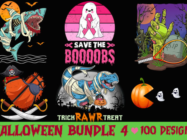 Buy halloween t-shirt design bundle 4- 100 designs