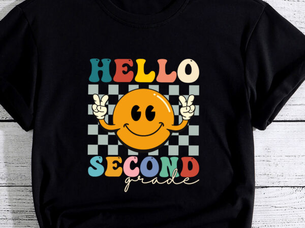 Hello second grade retro smile team 2nd grade back to school graphic t shirt