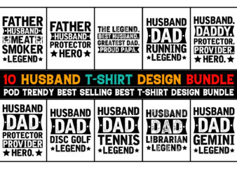 Husband T-Shirt Design Bundle