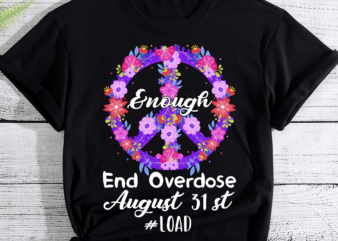 International Overdose Awareness Day Purple Peace sign PC t shirt design for sale