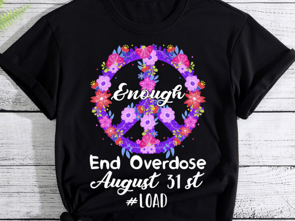 International overdose awareness day purple peace sign pc t shirt design for sale