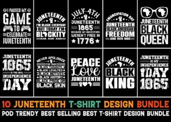 Juneteenth T-Shirt Design Bundle