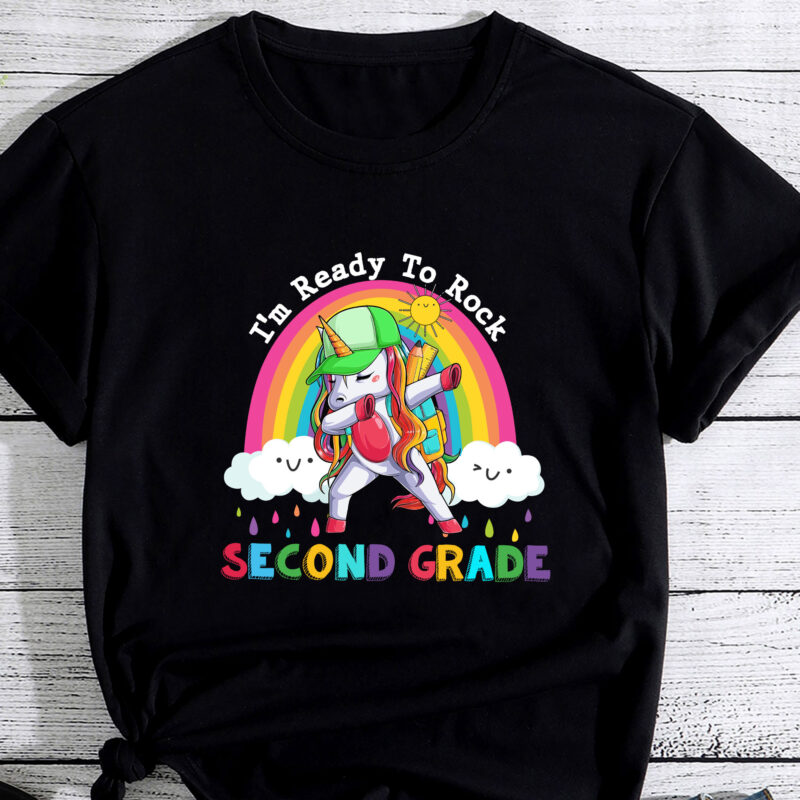 Kids Dabbing Unicorn I_m Ready To Rock 2nd Grade Back to School PC