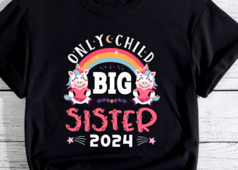 Kids Promoted to Big sister est 2024 Unicorn Toddler Girls PC