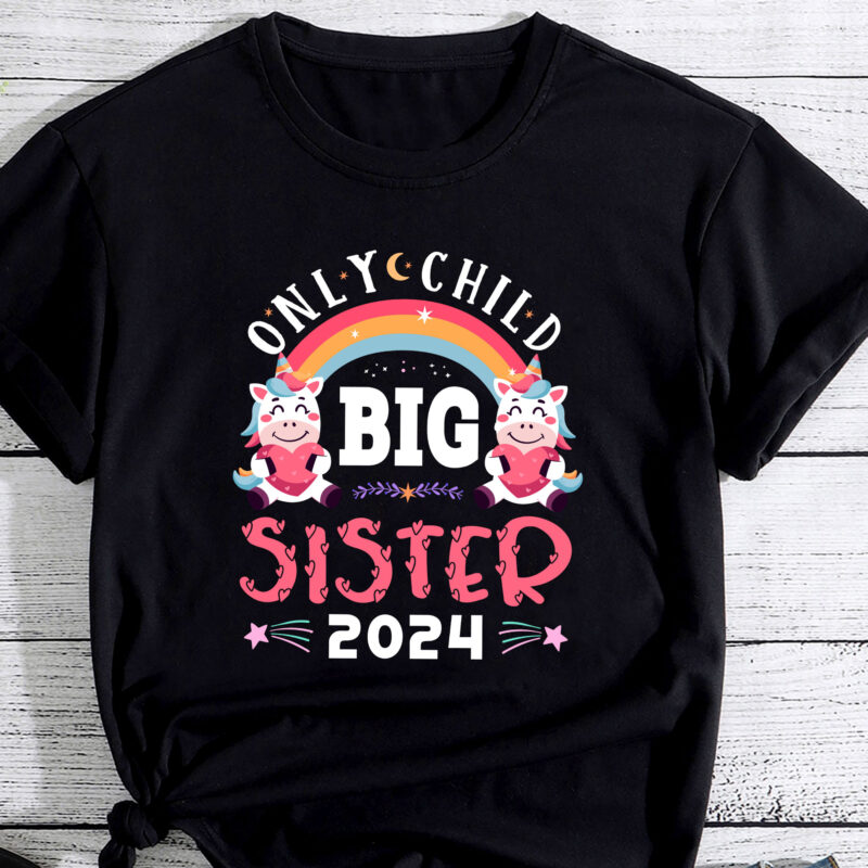 Kids Promoted to Big sister est 2024 Unicorn Toddler Girls PC