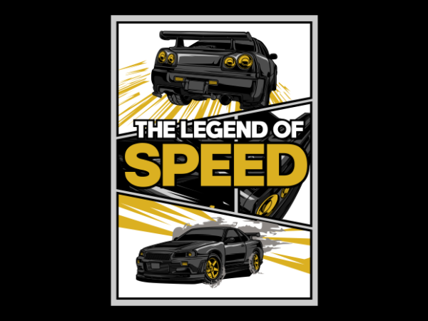 Legend of speed t shirt vector graphic