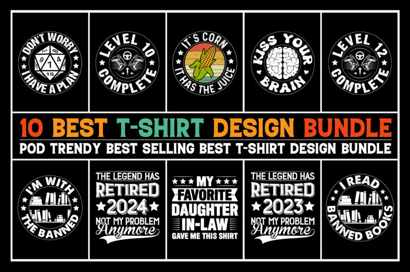 Logo T-Shirt Design Bundle PNG