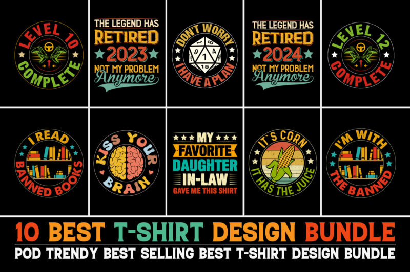 Logo T-Shirt Design Bundle PNG