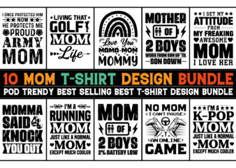 Mom T-Shirt Design Bundle