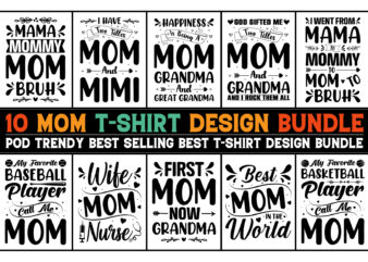 Mom T-Shirt Design Bundle