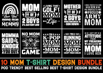 Mom T-Shirt Design Bundle