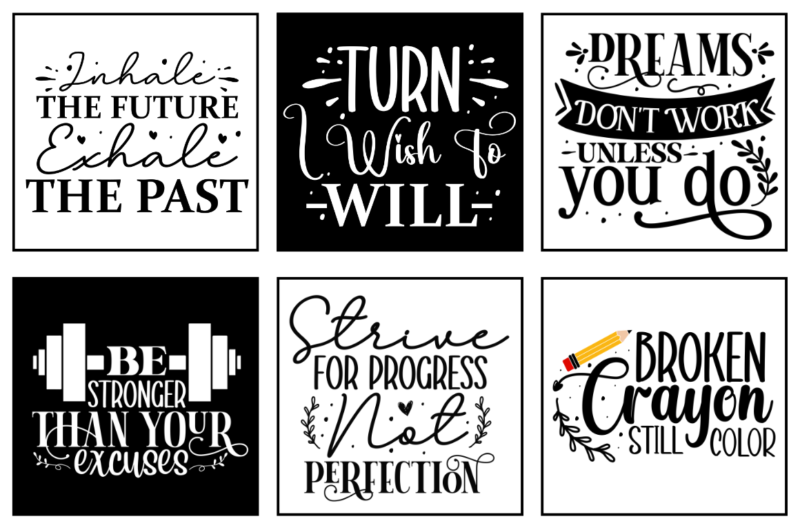 Motivational Quotes SVG Bundle, Motivational Quotes t-shirt Bundle