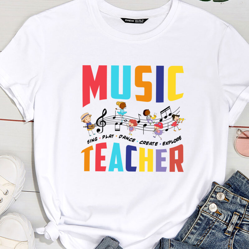 Music Teacher Sing Play Dance Create Explore Back To School PC