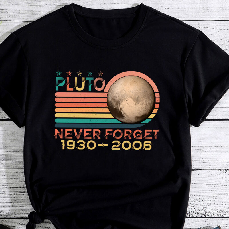 Never Forget Pluto Vintage Nerdy Astronomy Space Science Men PC