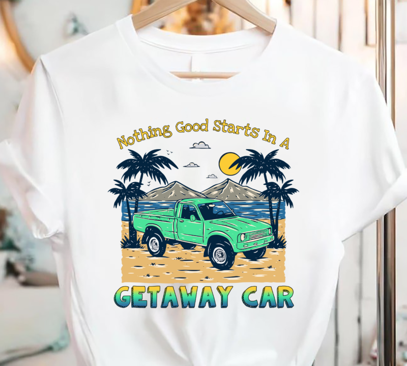 Nothing Good Starts In A Getaway Car Retro PC