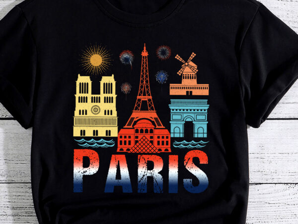 Paris, france, paris vacation, eiffel tower, paris souvenir pc t shirt illustration