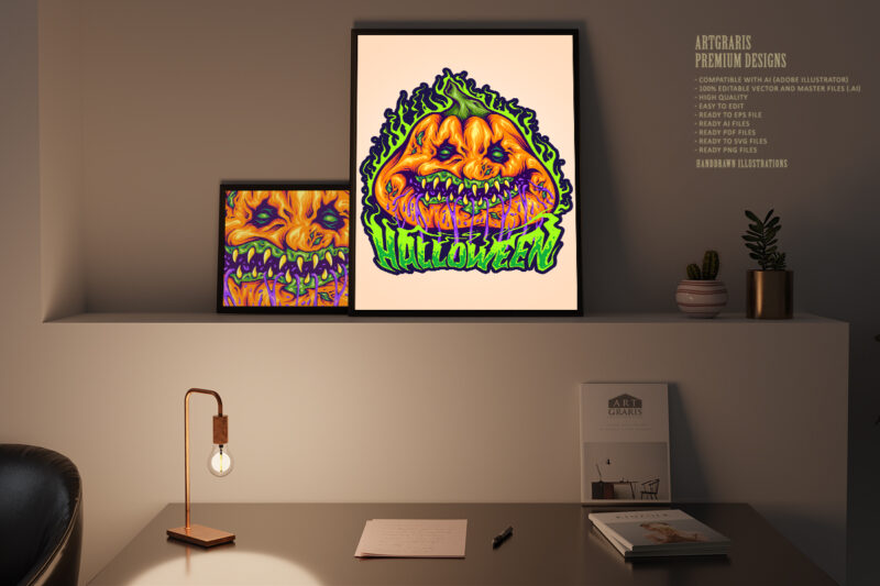Rotten pumpkin monster fruity fright monster