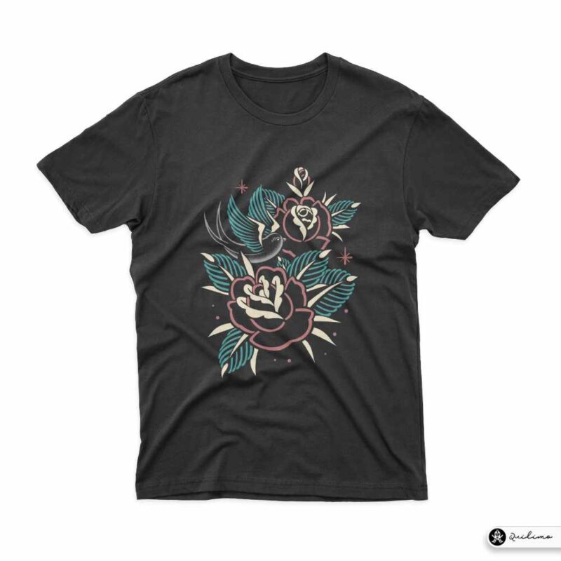 Bird and Flower - Buy t-shirt designs