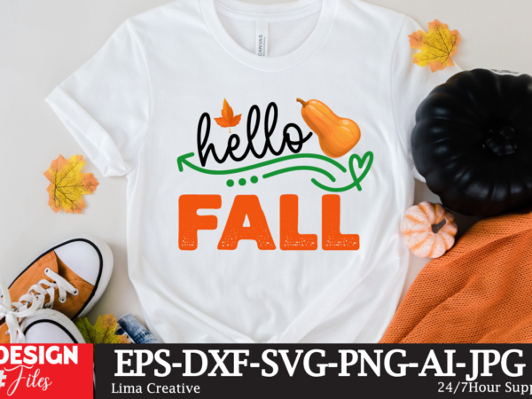 Hello fall t-shirt design,fall t-shirt design, fall t-shirt designs, fall t shirt design ideas, cute fall t shirt designs, fall festival t shirt design ideas, fall harvest t shirt designs,