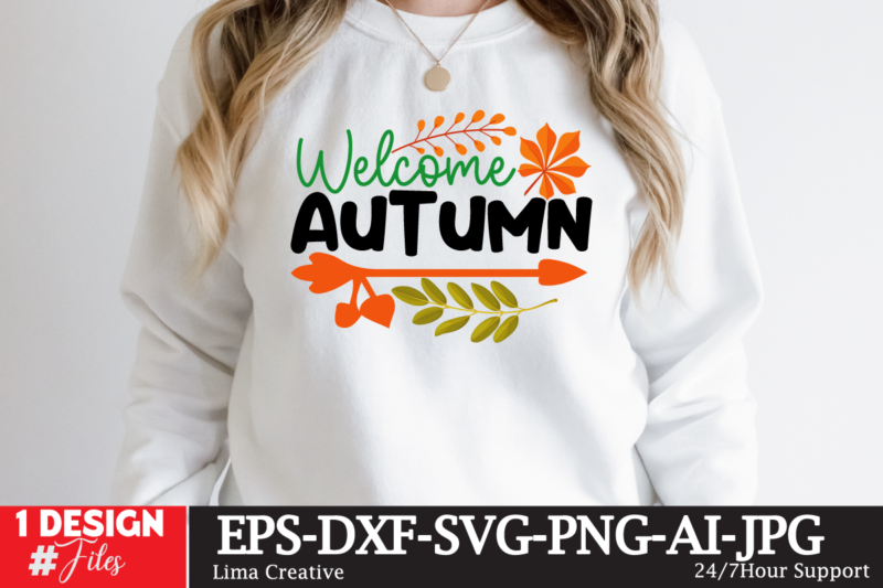 Welcome Autumn T-shirt DEsign,fall t-shirt design, fall t-shirt designs, fall t shirt design ideas, cute fall t shirt designs, fall festival t shirt design ideas, fall harvest t shirt designs,