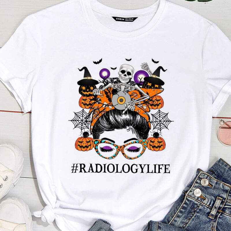 Radiology Life Messy Bun Rad Tech Halloween PC
