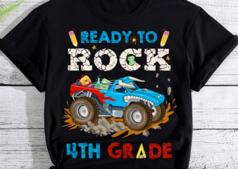 Ready to Rock 4th Grade First Day of 4th Grade for Kids PC t shirt design online