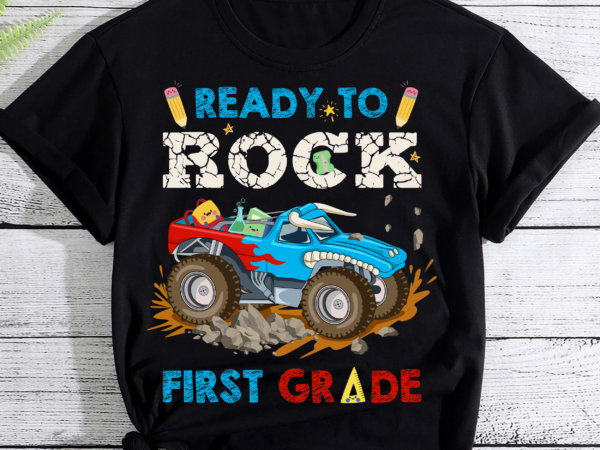 Ready to rock first grade first day of first grade for kids pc t shirt design online