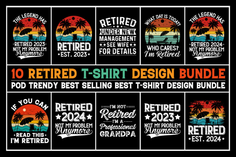 Retired T-Shirt Design Bundle