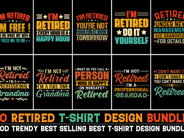 Retired t-shirt design bundle