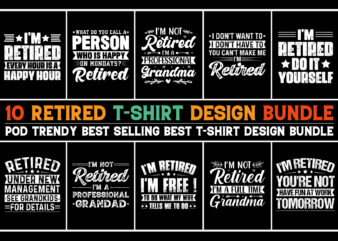 Retired T-Shirt Design Bundle