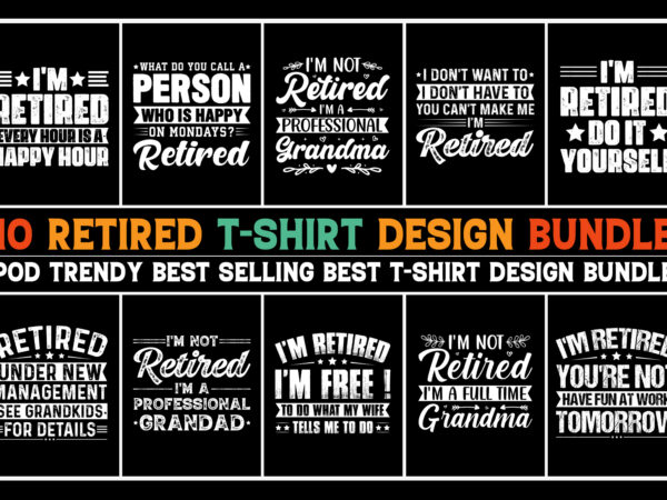 Retired t-shirt design bundle