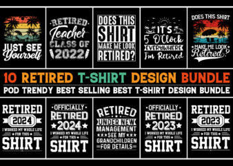 Retired T-Shirt Design Bundle