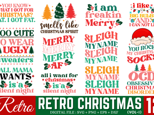 Retro christmas svg bundle, retro christmas t-shirt bundle Retro christmas svg bundle, retro christmas t-shirt bundle