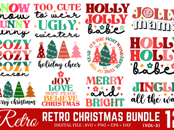 Retro christmas svg bundle, christmas t-shirt bundle Retro christmas svg bundle, christmas t-shirt bundle