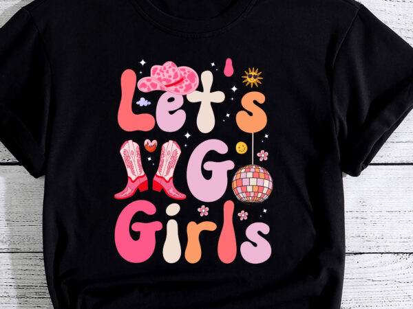 Retro cowgirls let_s go girls t shirt design online