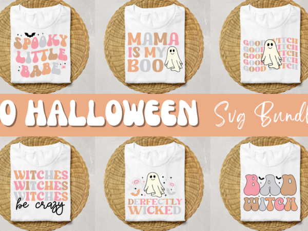 Retro halloween svg bundle,retro halloween t-shirt bundle