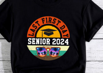 Retro Last First Day Of School Senior 2024 Sunglasses Boys PC t shirt design online