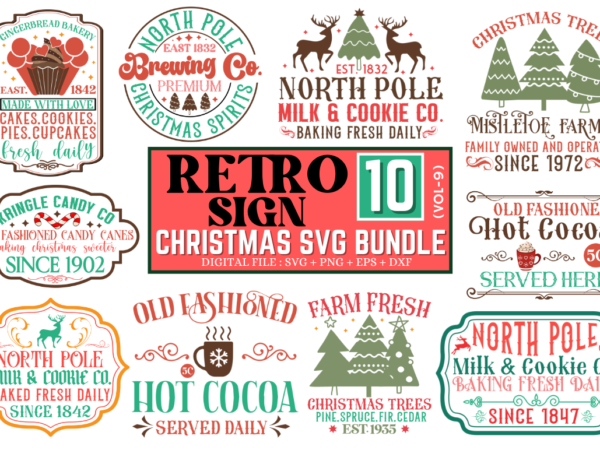 Retro christmas svg bundle,retro christmas t-shirt bundle