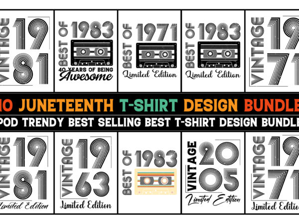 Retro t-shirt design bundle