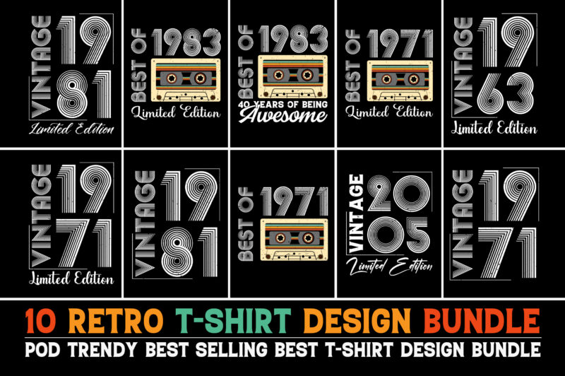 Retro T-Shirt Design Bundle