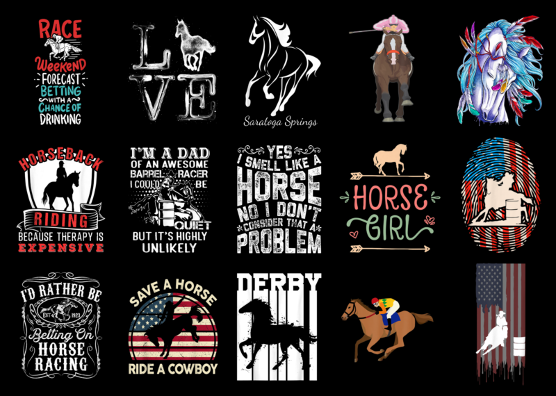 15 Horse Racing Shirt Designs Bundle For Commercial Use Part 3, Horse Racing T-shirt, Horse Racing png file, Horse Racing digital file, Horse Racing gift, Horse Racing download, Horse Racing design