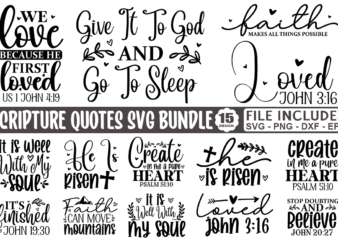 Scripture Quotes SVG Bundle, Scripture T-Shirt Bundle