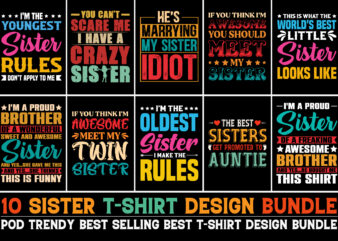 Sister T-Shirt Design Bundle