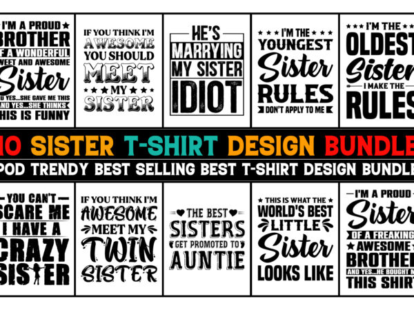 Sister t-shirt design bundle