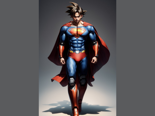 Son goku super man t shirt design graphic, son goku super man best seller tshirt design, son goku super man tshirt design, son goku super man png file