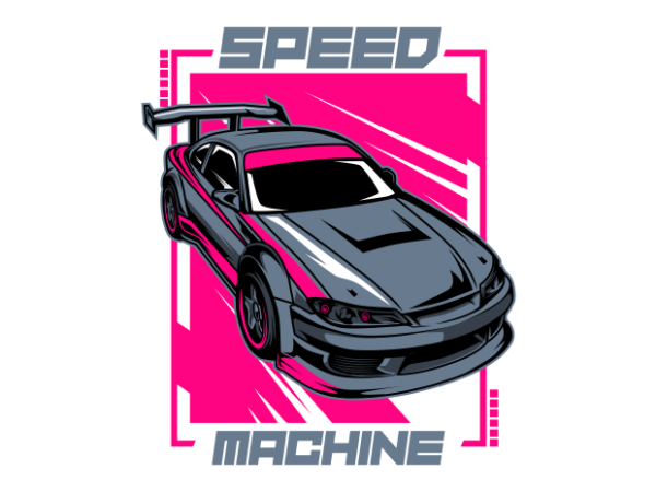 Speed machine t shirt template vector