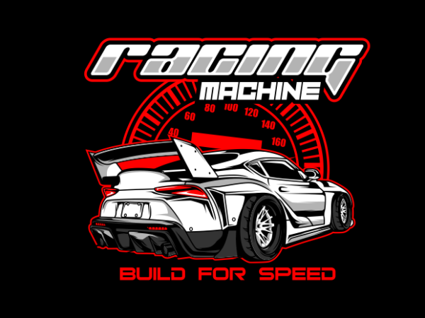 Speed racing machine t shirt template vector
