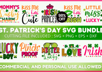 St. Patrick’s SVG Bundle, St. Patrick’s T-Shirt Bundle